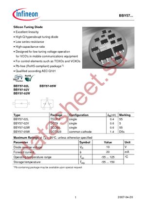 BBY 57-02W E6327 datasheet  